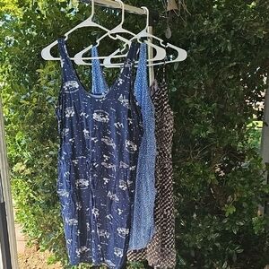 GAP Blue Geometric Print Dress XL Bundle Lot